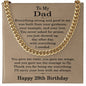 29th Birthday Gifts for Dad - 29th Birthday Necklace for Dad - Gift Ideas for Father's 29th Birthday Birthday