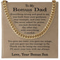 Bonus Dad Gift from Bonus Son, To My Bonus Dad Necklace