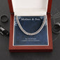 Mother Son Necklace from Mom – Cuban Link Chain for Birthday or Christmas – The Love Between Mother and Son Is Forever