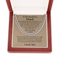 To My Handsome Dad Necklace, Fathers Day Gift from Son and Daughter