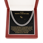 Cuban Link Chain for Boyfriend, To My Moon and Stars Necklace for Husband, Valentines Day Gifts for Men