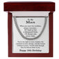 10th Birthday Gift for Him, 10th Birthday Necklace for Men, Adjustable Stainless Steel Cuban Link Chain