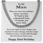 22nd Birthday Gift for Him, 22nd Birthday Necklace for Men, Adjustable Stainless Steel Cuban Link Chain