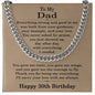 30th Birthday Gifts for Dad - 30th Birthday Necklace for Dad - Gift Ideas for Father's 30th Birthday Birthday