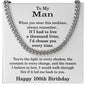 100th Birthday Gift for Him, 100th Birthday Necklace for Men, Adjustable Stainless Steel Cuban Link Chain