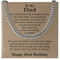 22nd Birthday Gifts for Dad - 22nd Birthday Necklace for Dad - Gift Ideas for Father's 22nd Birthday Birthday