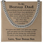 Bonus Dad Gift from Bonus Son, To My Bonus Dad Necklace