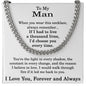 To My Man Gifts - Necklace for Husband from Wife - Gift Ideas for Boyfriend - To My Man Jewelry