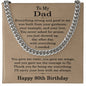 80th Birthday Gifts for Dad - 80th Birthday Necklace for Dad - Gift Ideas for Father's 80th Birthday Birthday