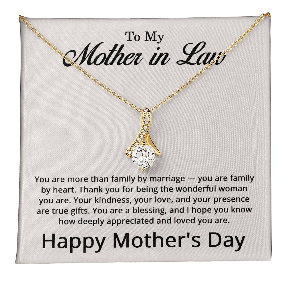 Mother in Law Mothers Day Gift – Alluring Beauty Pendant Mother‑in‑Law Necklace