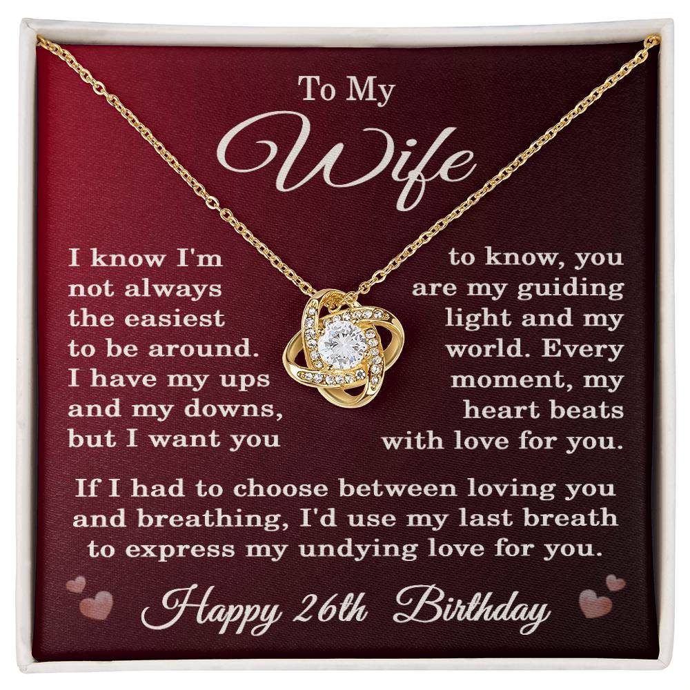 26th Birthday Gifts for Wife Happy 26th Birthday Necklace Jewelry 26 Years Old Birthday Gift