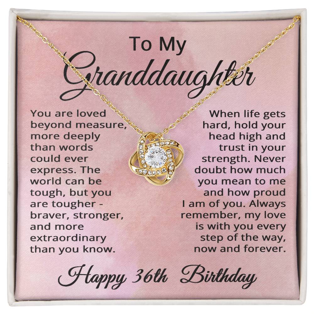 36th Birthday Gifts for Granddaughter Happy 36th Birthday Necklace Jewelry 36 Years Old Birthday Gift