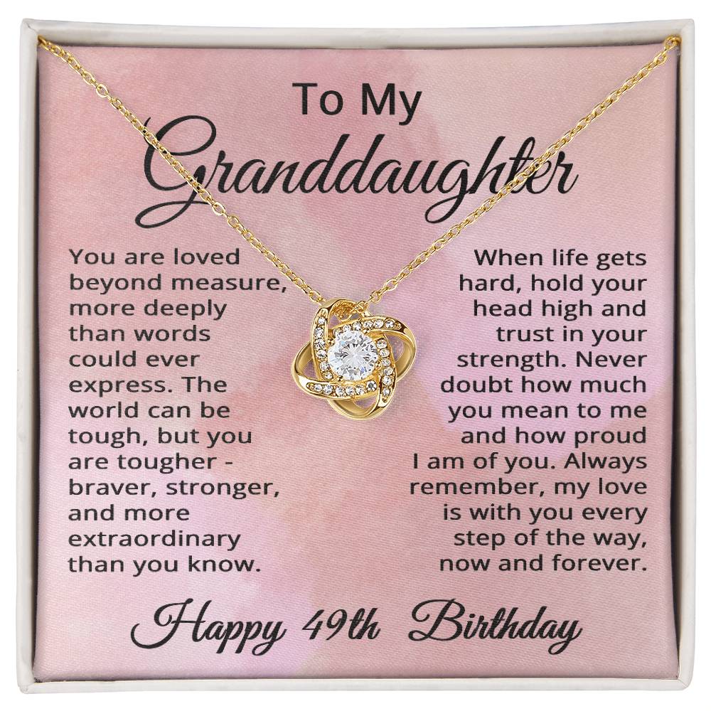 49th Birthday Gifts for Granddaughter Happy 49th Birthday Necklace Jewelry 49 Years Old Birthday Gift