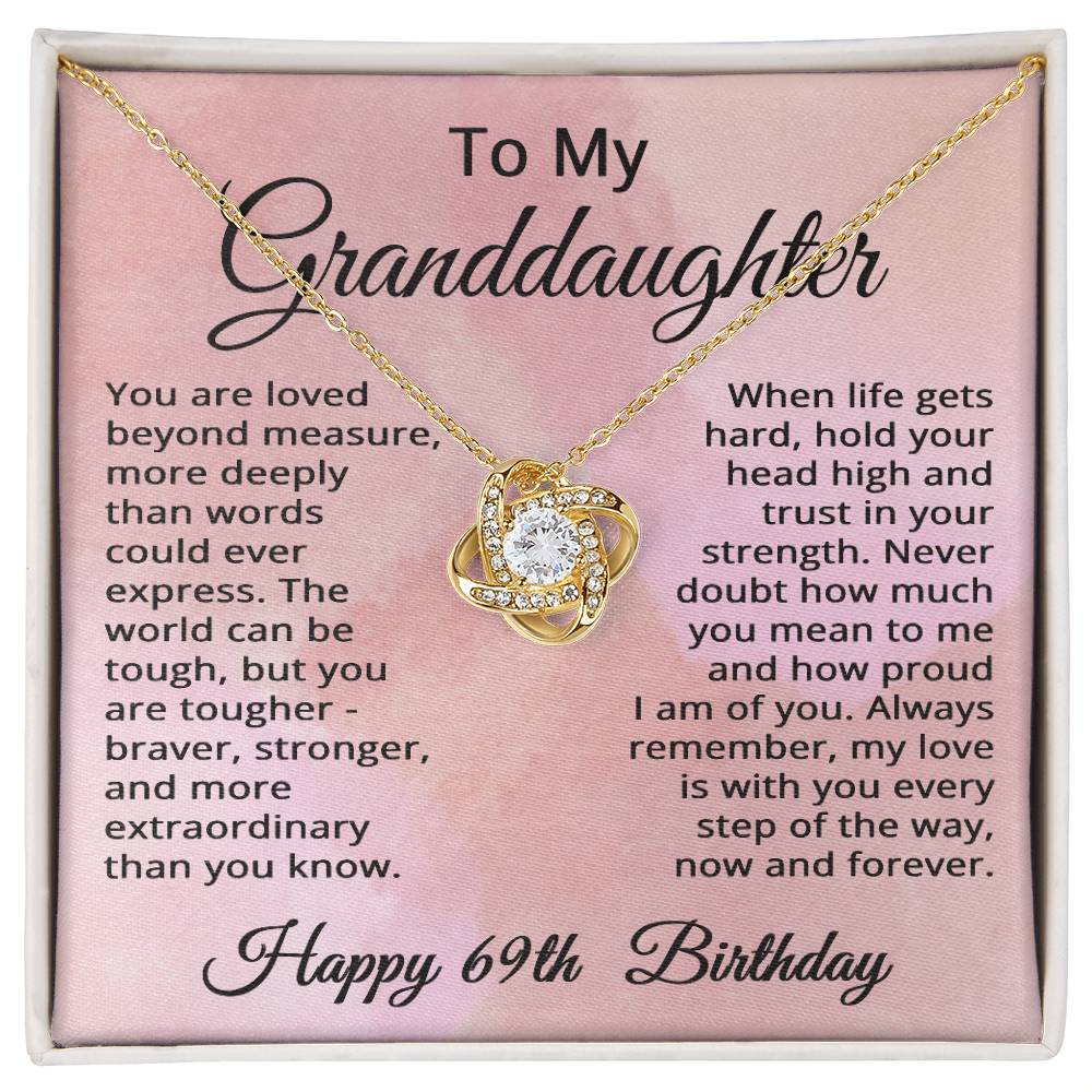 69th Birthday Gifts for Granddaughter Happy 69th Birthday Necklace Jewelry 69 Years Old Birthday Gift
