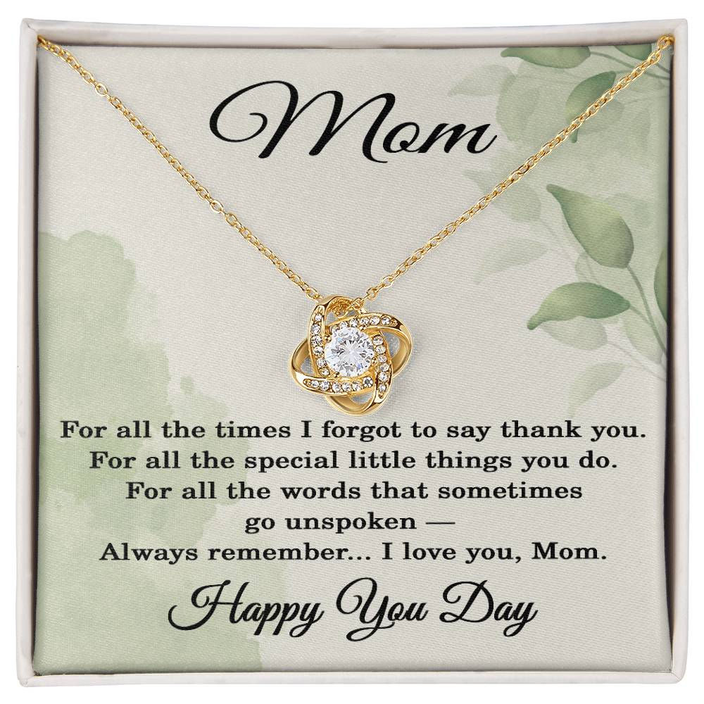 Happy You Day Gifts for Mom - Happy Birthday Necklace for Mom - Happy Birthday Jewelry for Mothers