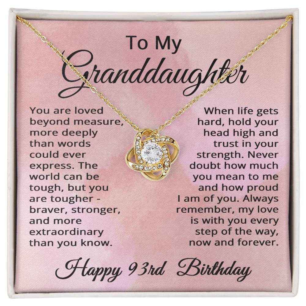 93rd Birthday Gifts for Granddaughter Happy 93rd Birthday Necklace Jewelry 93 Years Old Birthday Gift