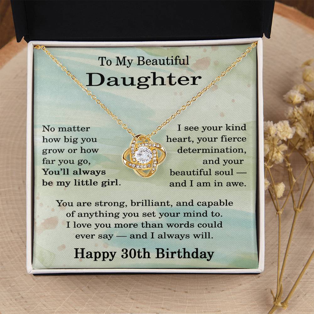 30th Birthday Gifts for Daughter - 30th Birthday Necklace for Daughter - Birthday Gift Ideas for 30 Year Old Daughter