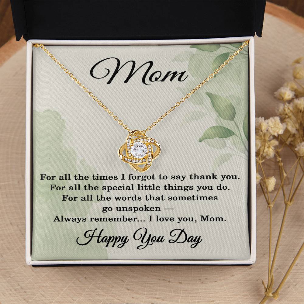 Happy You Day Gifts for Mom - Happy Birthday Necklace for Mom - Happy Birthday Jewelry for Mothers