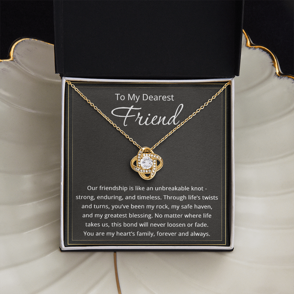 To My Friend Necklace for Women Friendship Necklace The Knot Of Bestie Jewelry BFF Gift Love Knot Pendant