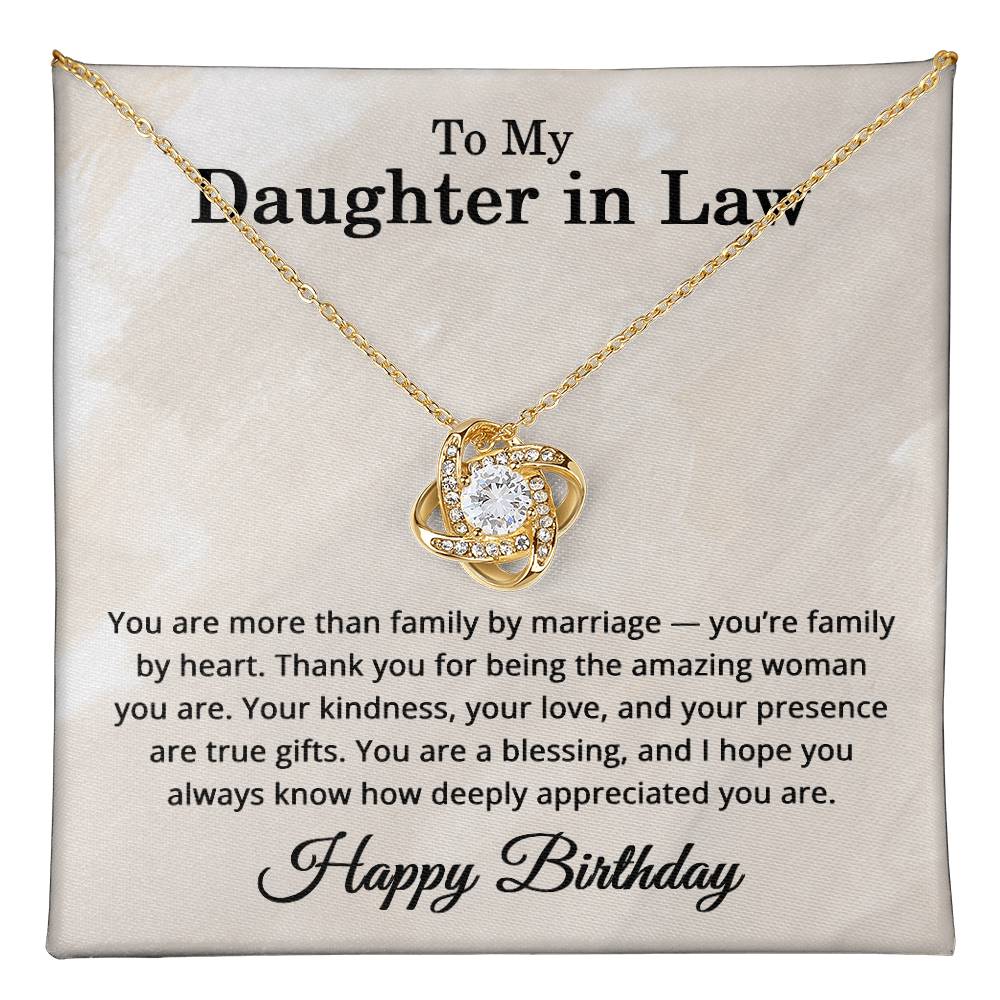 Birthday Gifts for Daughter in Law Adult - To My Daughter-in-Law Necklace