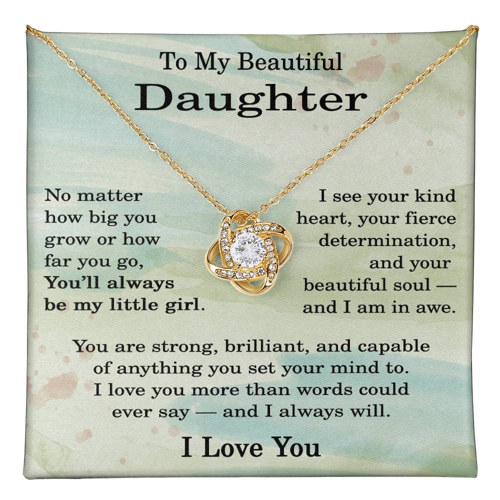 To My Daughter Necklace from Dad and Mom