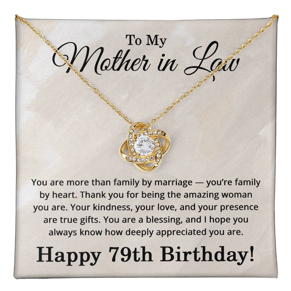 79th Birthday Gifts for Mother in Law - 79th Birthday Necklace for Mother-in-Law - To My Mother in Law Necklace
