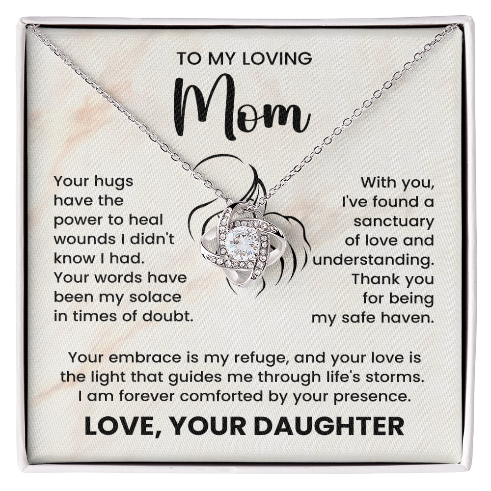 To My Loving Mom Necklace, To My Mom Gift from Daughter, Mother's Day Gift Ideas