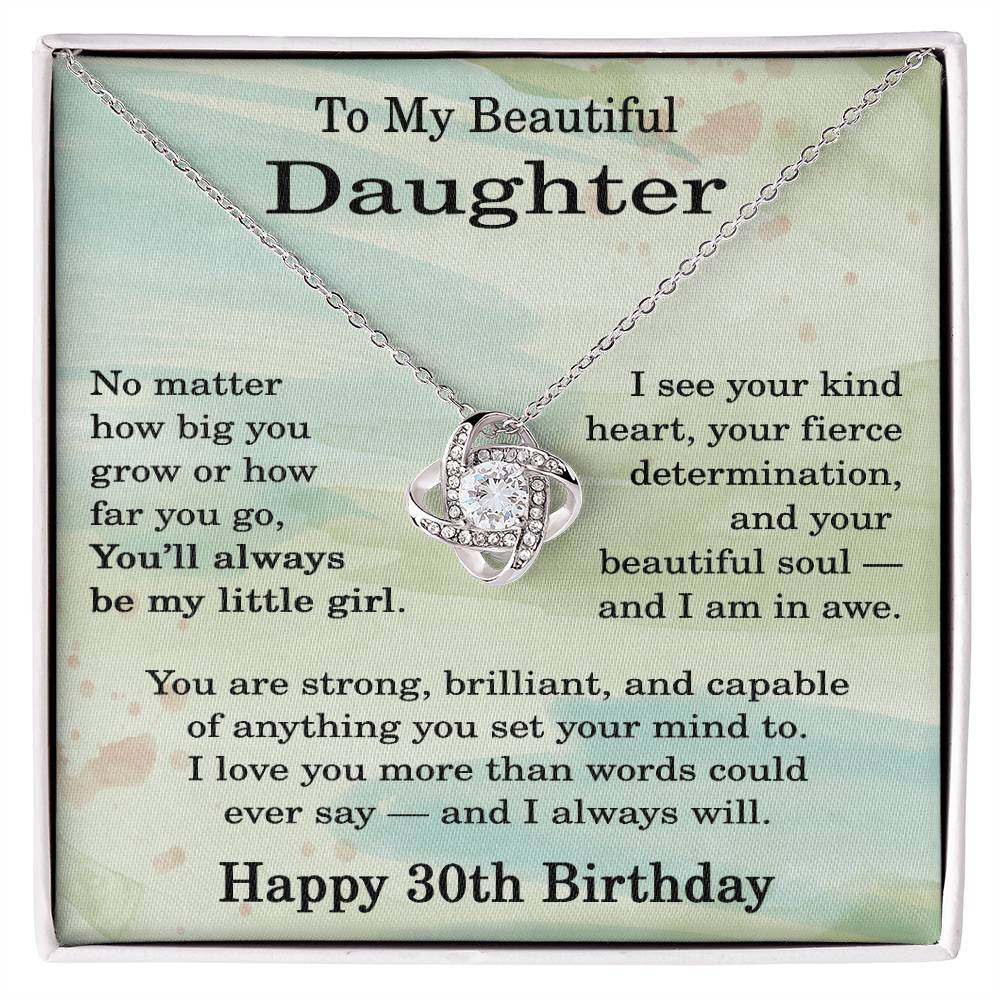 30th Birthday Gifts for Daughter - 30th Birthday Necklace for Daughter - Birthday Gift Ideas for 30 Year Old Daughter