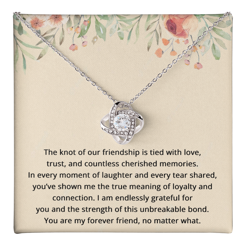Best Friend Birthday Gifts for Her Best Friend Necklace Friendship Jewelry The Knot Of Jewelry Bestie Christmas Gift BFF