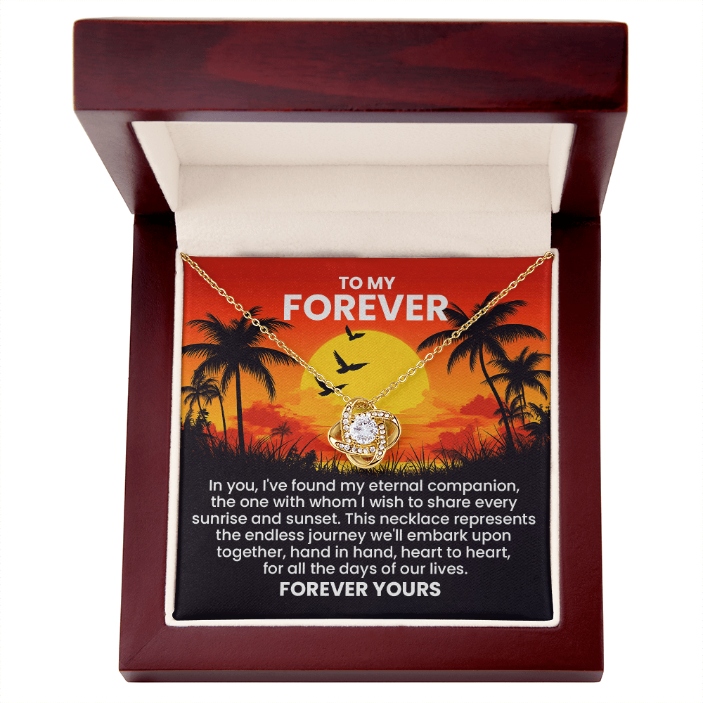 To My Forever Necklace for Wife – Romantic Valentine's Day Gift for Women, Bride Gift from Groom, Anniversary Jewelry with Inspirational Quote for Her – Perfect Gift for Wife from Husband
