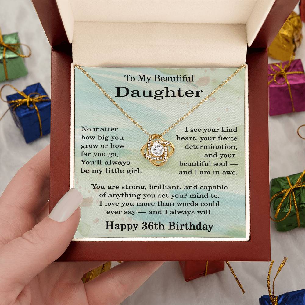 36th Birthday Gifts for Daughter - 36th Birthday Necklace for Daughter - Birthday Gift Ideas for 36 Year Old Daughter