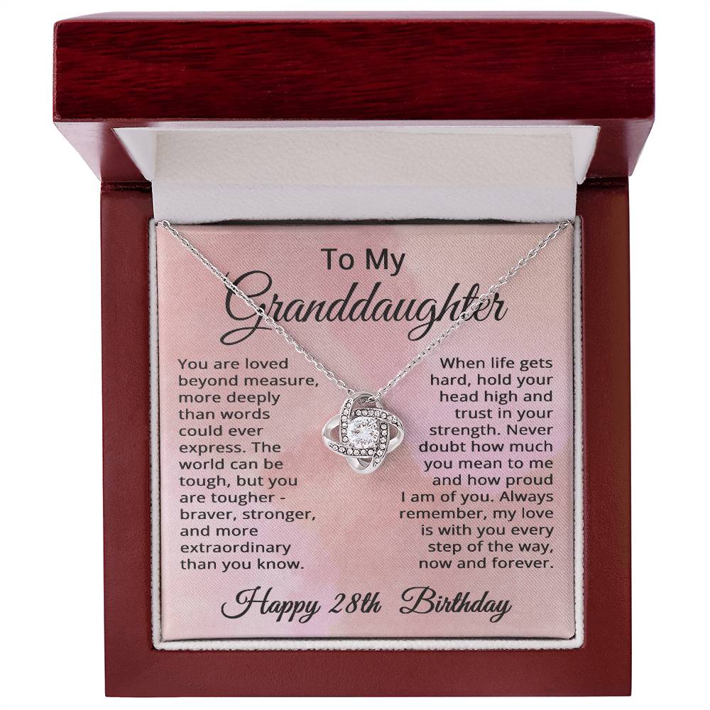 28th Birthday Gifts for Granddaughter Happy 28th Birthday Necklace Jewelry 28 Years Old Birthday Gift