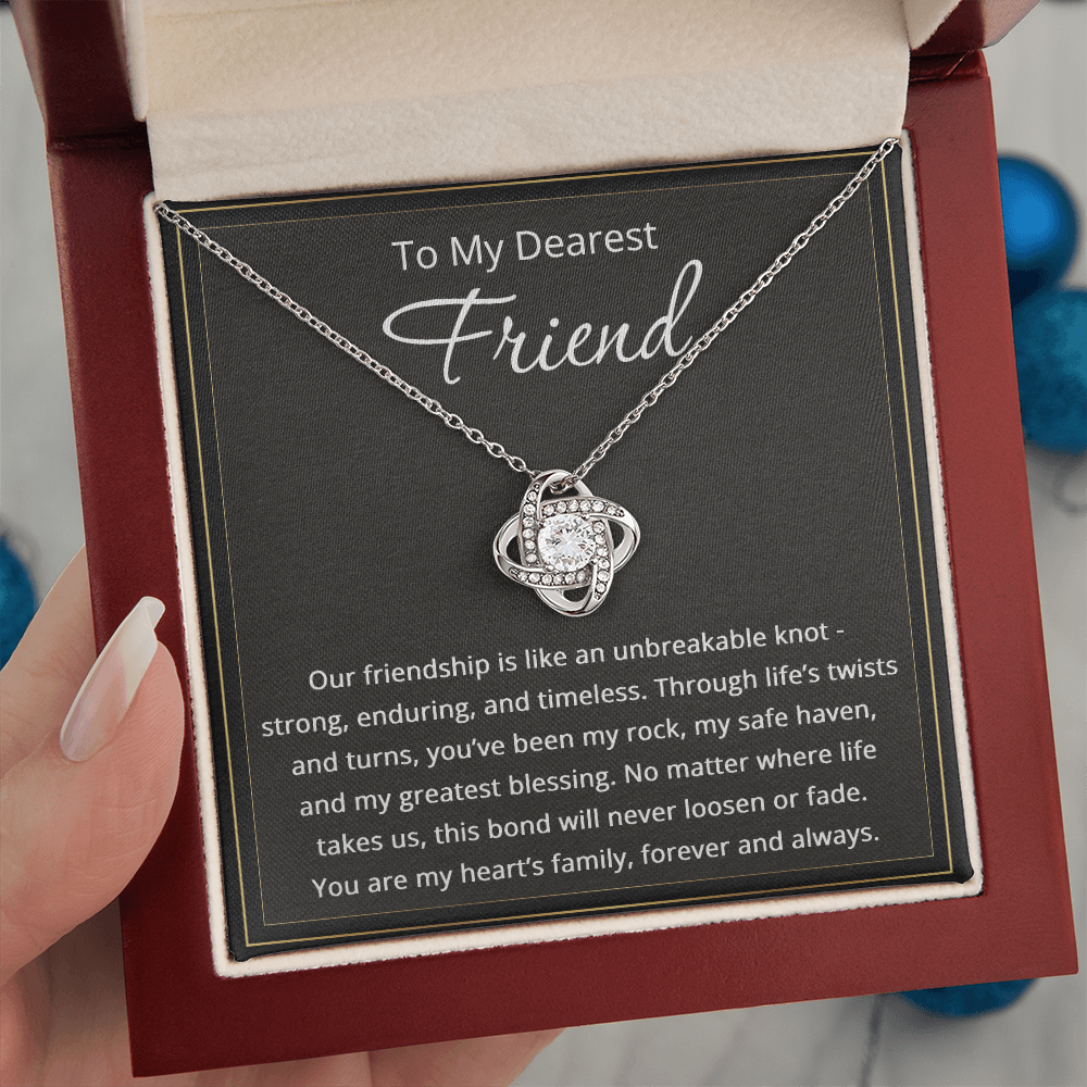 To My Friend Necklace for Women Friendship Necklace The Knot Of Bestie Jewelry BFF Gift Love Knot Pendant