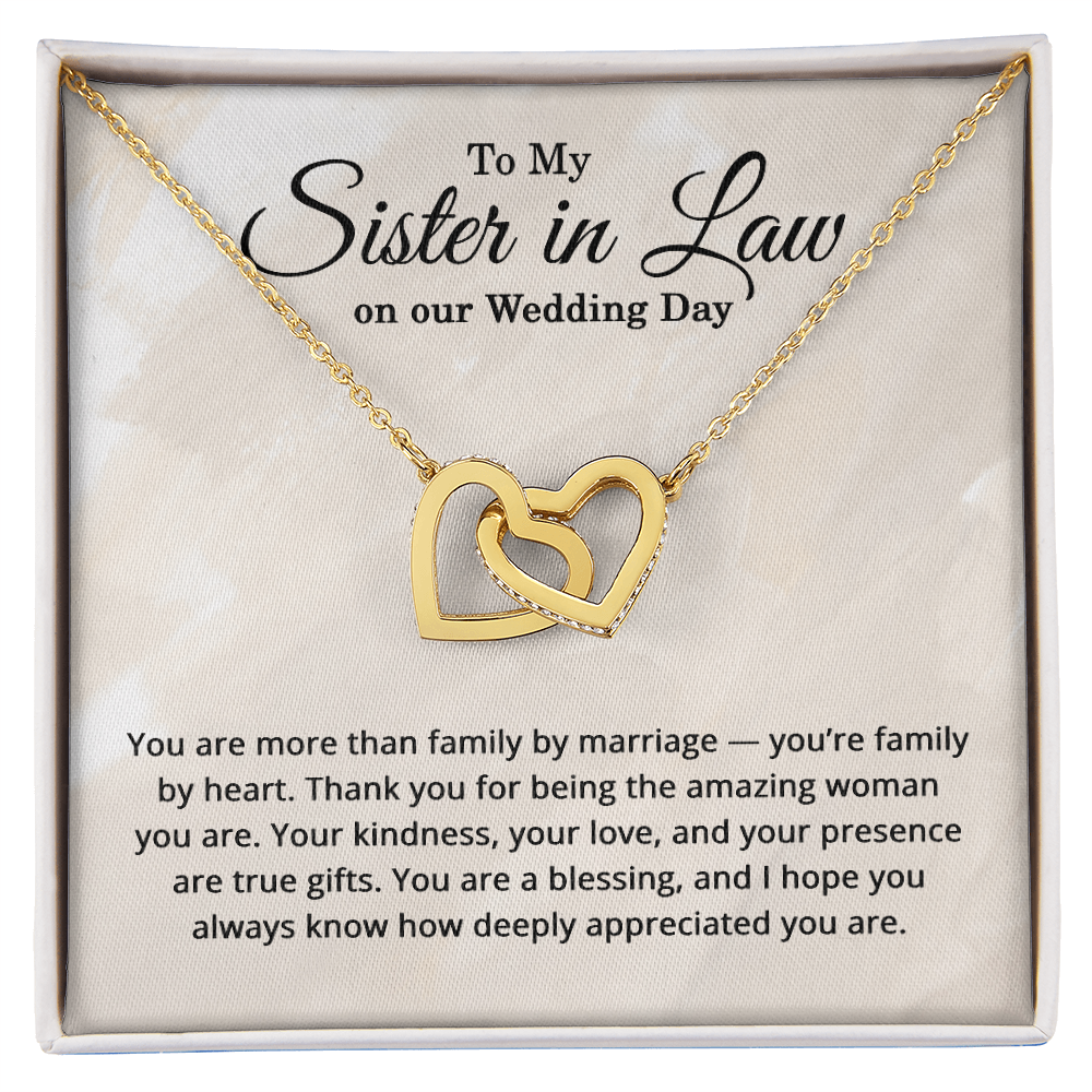 To My Sister in Law on Our Wedding Day - Wedding Day Necklace for Sister in Law