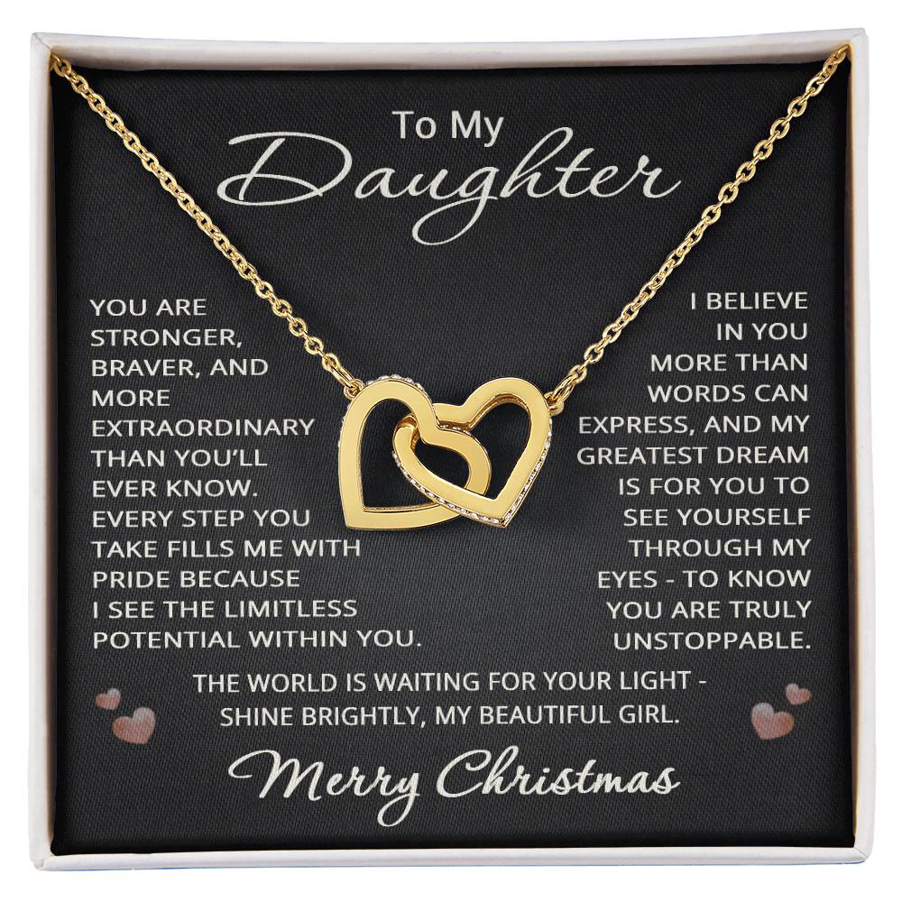 Merry Christmas Gifts from Mom Dad for Daughter Merry Christmas Necklace Heart Pendant Jewelry