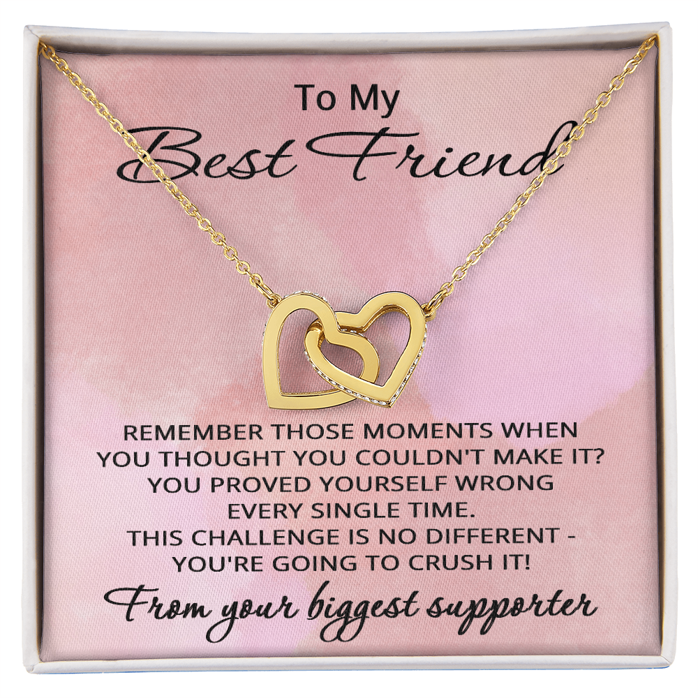 To My Best Friend Necklace for Her Friendship Gift for Women Adversity Necklace Encouragement Gifts for Her Motivational Jewelry for Bestie BFF Inspirational