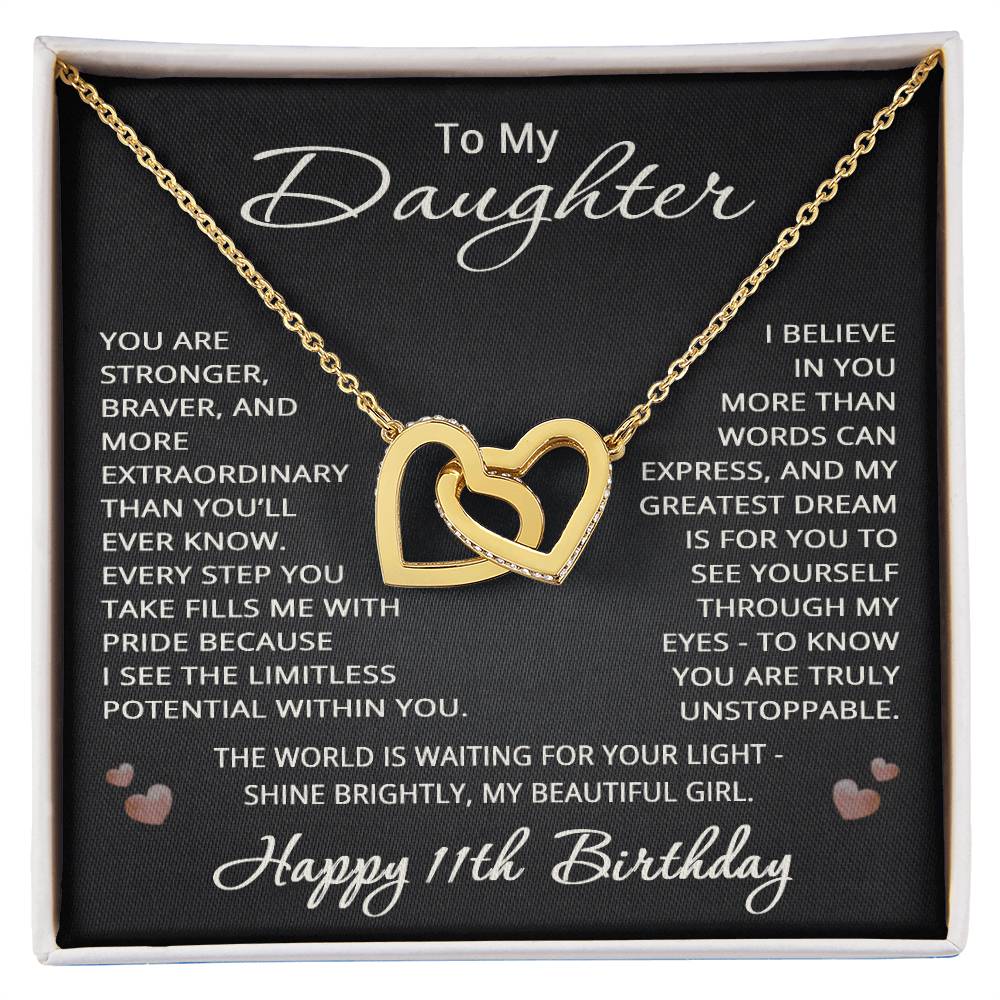 11th Birthday Gifts from Mom Dad for Daughter 11th Birthday Necklace Heart Pendant Jewelry 11 Years Old Birthday