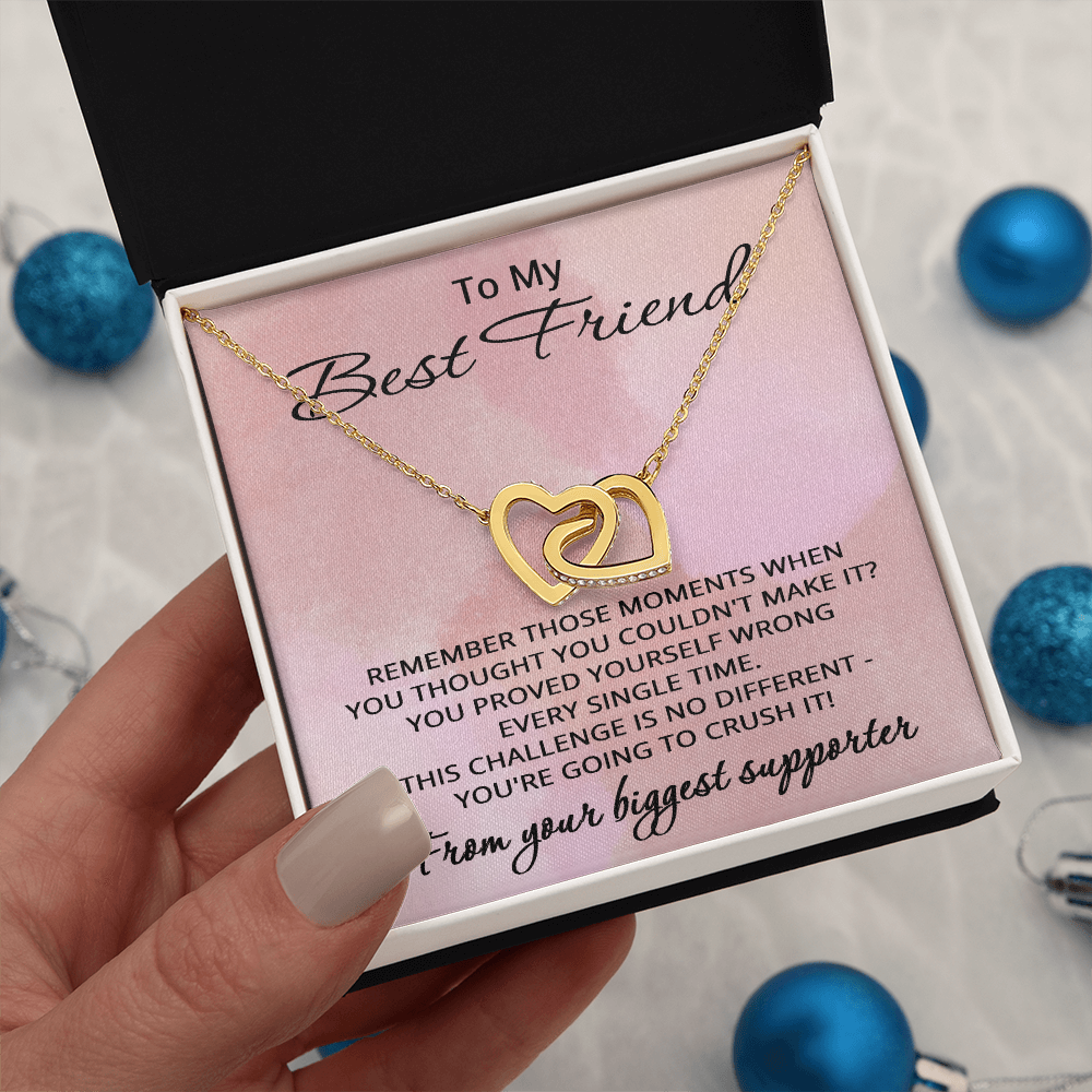 To My Best Friend Necklace for Her Friendship Gift for Women Adversity Necklace Encouragement Gifts for Her Motivational Jewelry for Bestie BFF Inspirational