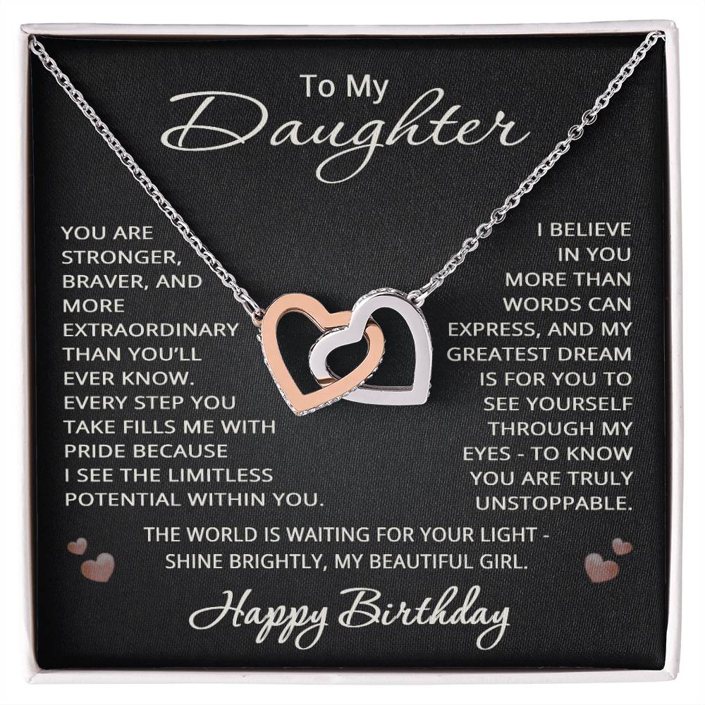Happy Birthday Gifts from Mom Dad for Daughter Happy Birthday Necklace Heart Pendant Jewelry
