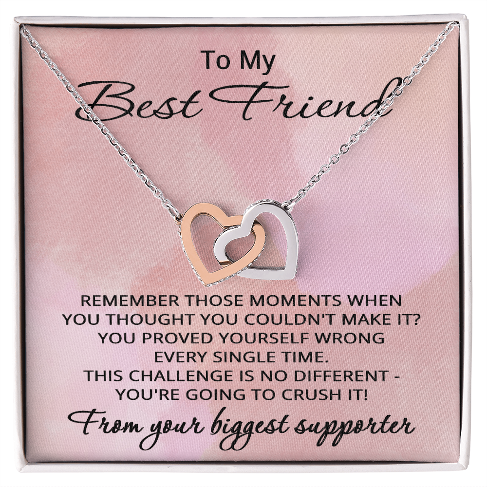 To My Best Friend Necklace for Her Friendship Gift for Women Adversity Necklace Encouragement Gifts for Her Motivational Jewelry for Bestie BFF Inspirational