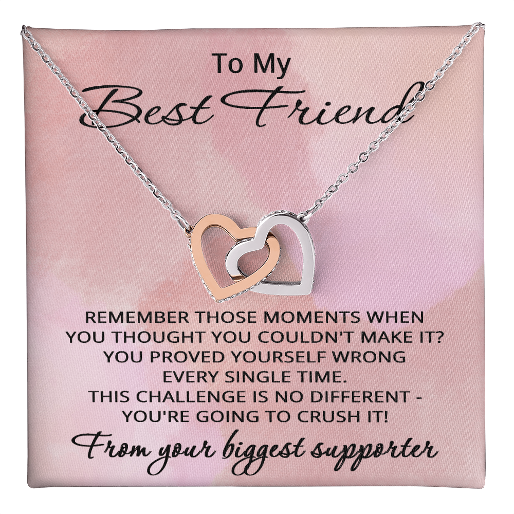 To My Best Friend Necklace for Her Friendship Gift for Women Adversity Necklace Encouragement Gifts for Her Motivational Jewelry for Bestie BFF Inspirational
