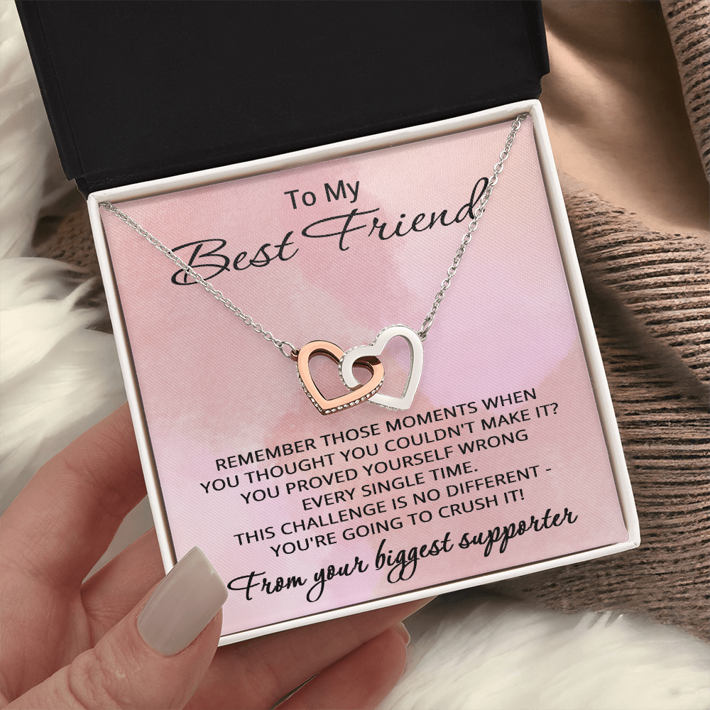 To My Best Friend Necklace for Her Friendship Gift for Women Adversity Necklace Encouragement Gifts for Her Motivational Jewelry for Bestie BFF Inspirational