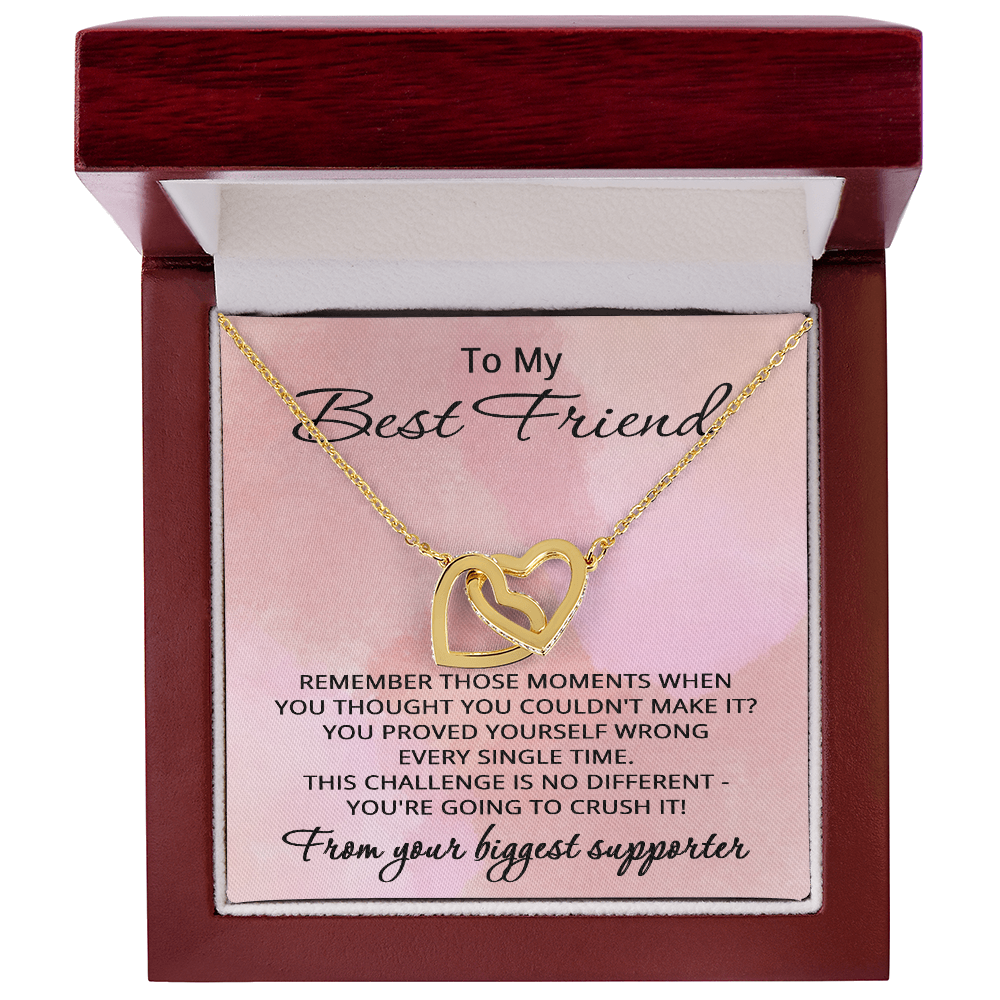 To My Best Friend Necklace for Her Friendship Gift for Women Adversity Necklace Encouragement Gifts for Her Motivational Jewelry for Bestie BFF Inspirational