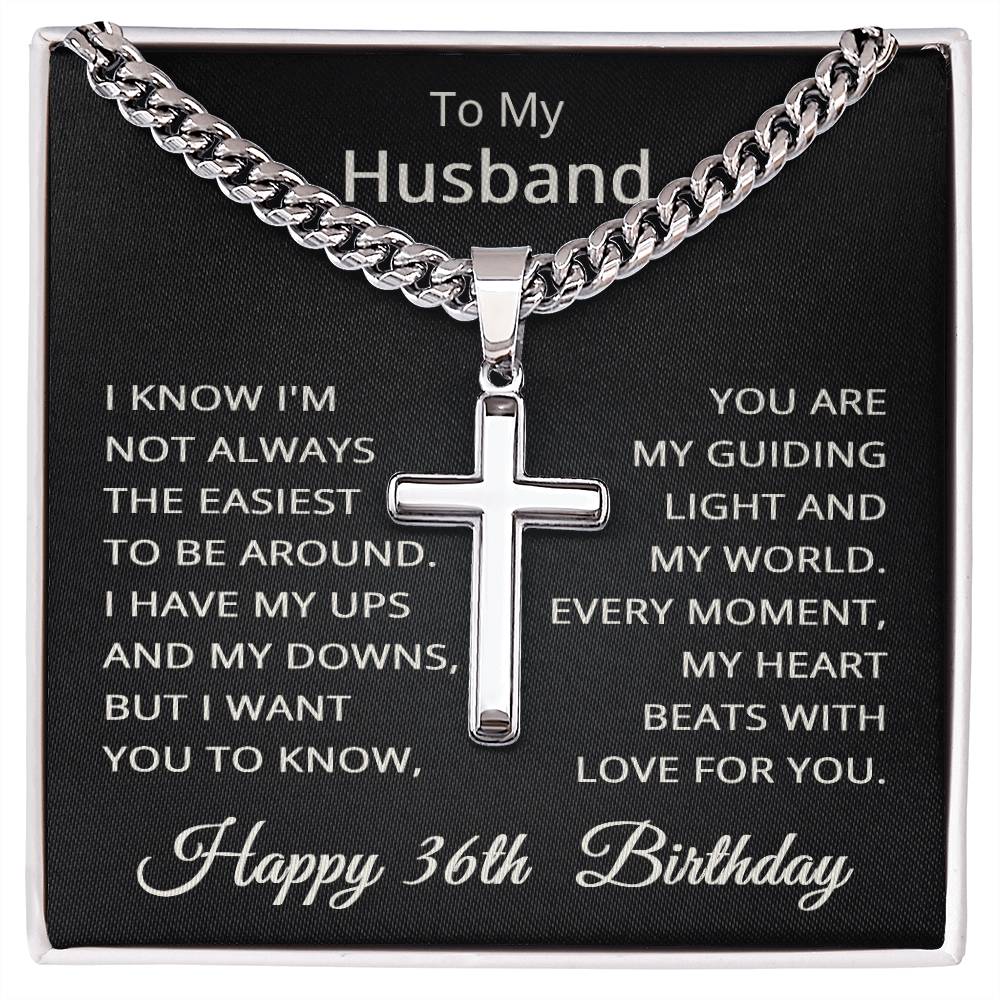 36th Birthday Gifts for Husband Happy 36th Birthday Necklace Jewelry 36 Years Old Birthday Gift