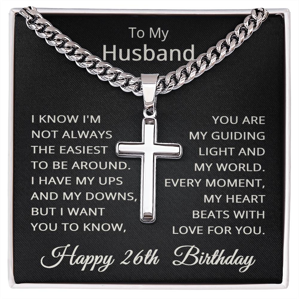 26th Birthday Gifts for Husband Happy 26th Birthday Necklace Jewelry 26 Years Old Birthday Gift