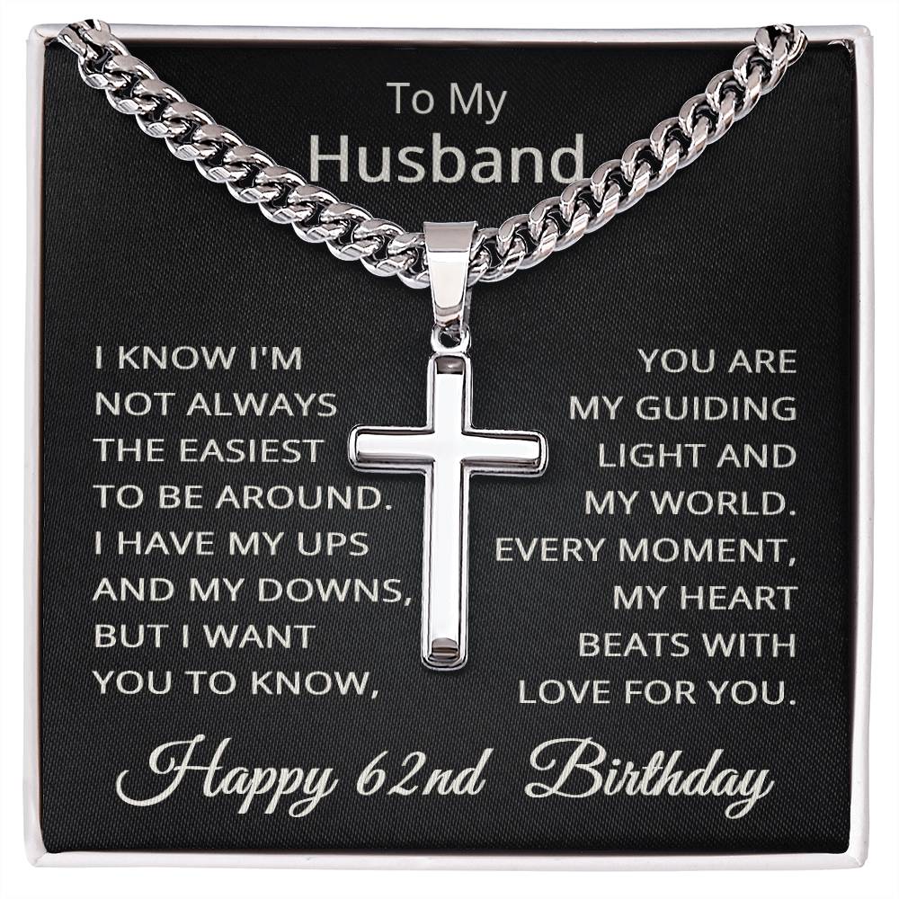 62nd Birthday Gifts for Husband Happy 62nd Birthday Necklace Jewelry 62 Years Old Birthday Gift