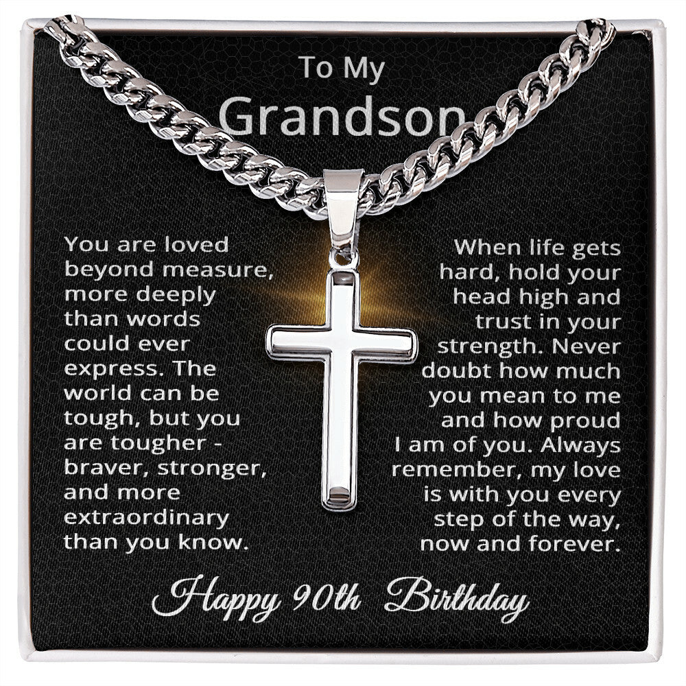90th Birthday Gifts for Grandson Happy 90th Birthday Necklace Jewelry 90 Years Old Birthday Gift
