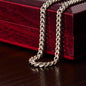 Cuban Link Chain for Men Adjustable 14k Gold Over Stainless Steel 18" - 22" Length and 5mm Width No Tarnish Necklace for Him
