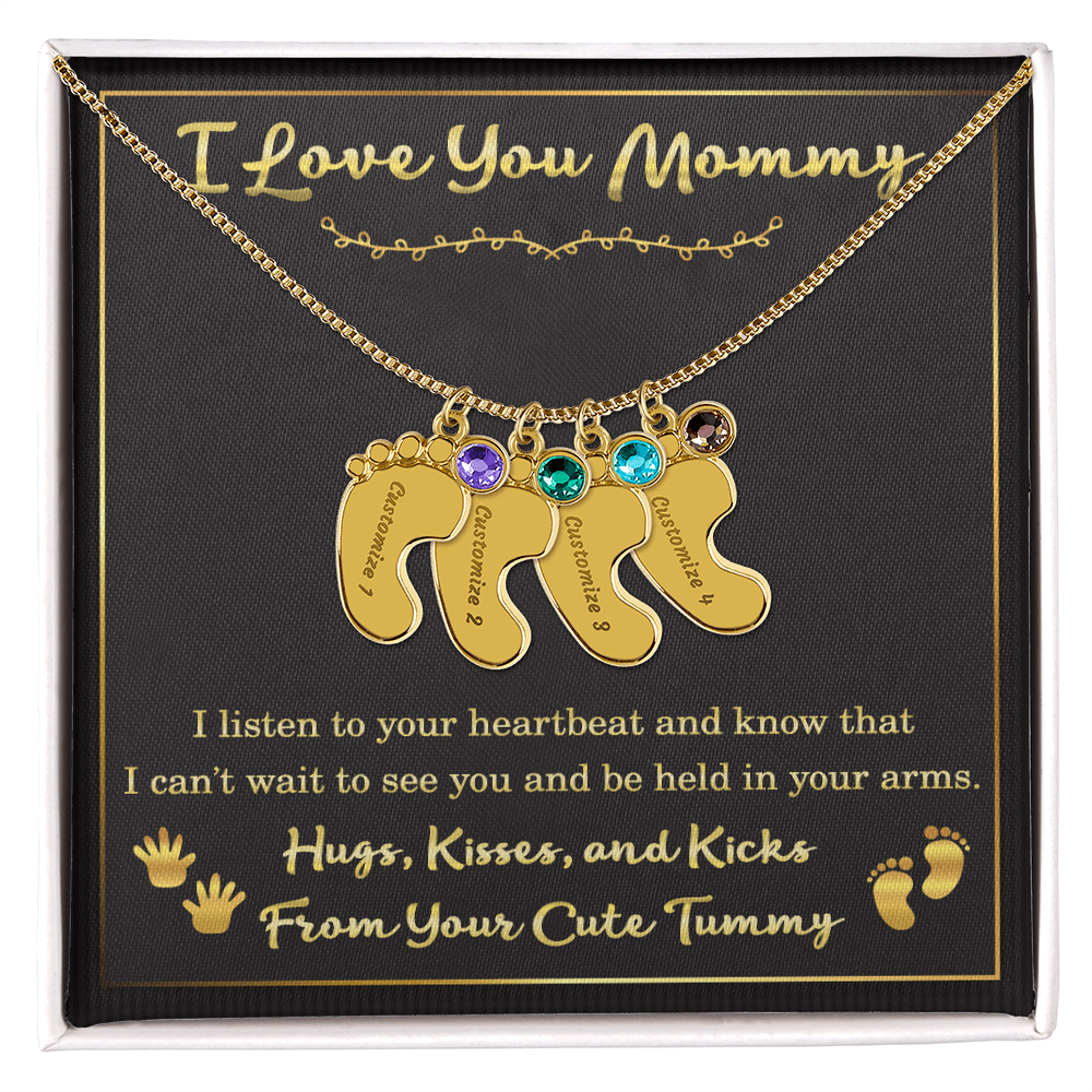 Personalized Mother’s Day Gift for Expecting Mom – Necklace from Tummy for New Mom – Gift for Women During Pregnancy