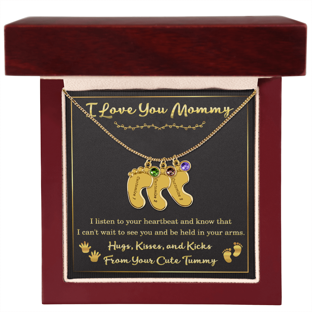 Personalized Mother’s Day Gift for Expecting Mom – Necklace from Tummy for New Mom – Gift for Women During Pregnancy